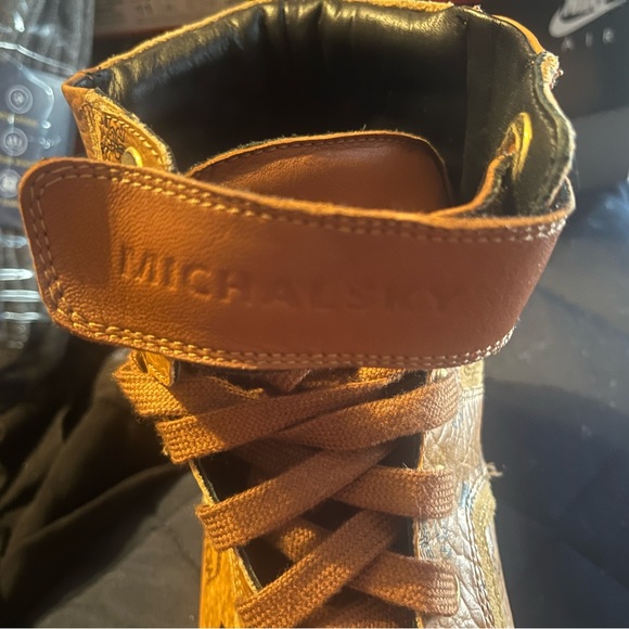 Michal Sky x MCM Men's Brown High-Top Sneakers - Picture 4 of 6